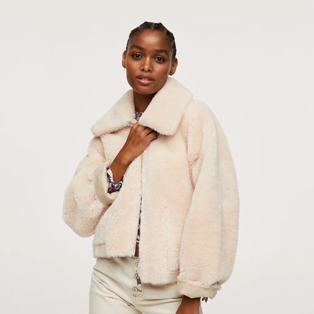 Mango Reversible faux shearling-lined jacket - Picture 9 of 11